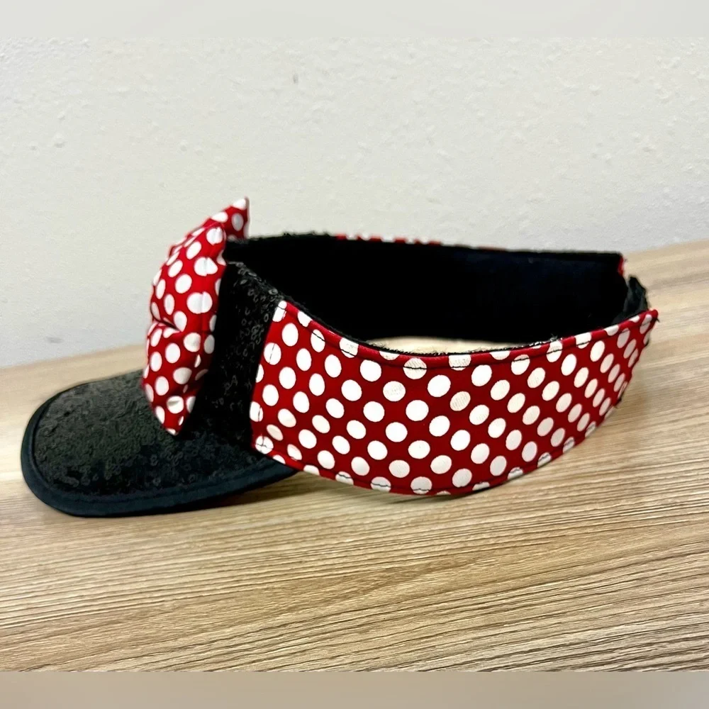 Disney Parks Minnie Mouse Sequin Visor Hat - Size Adult